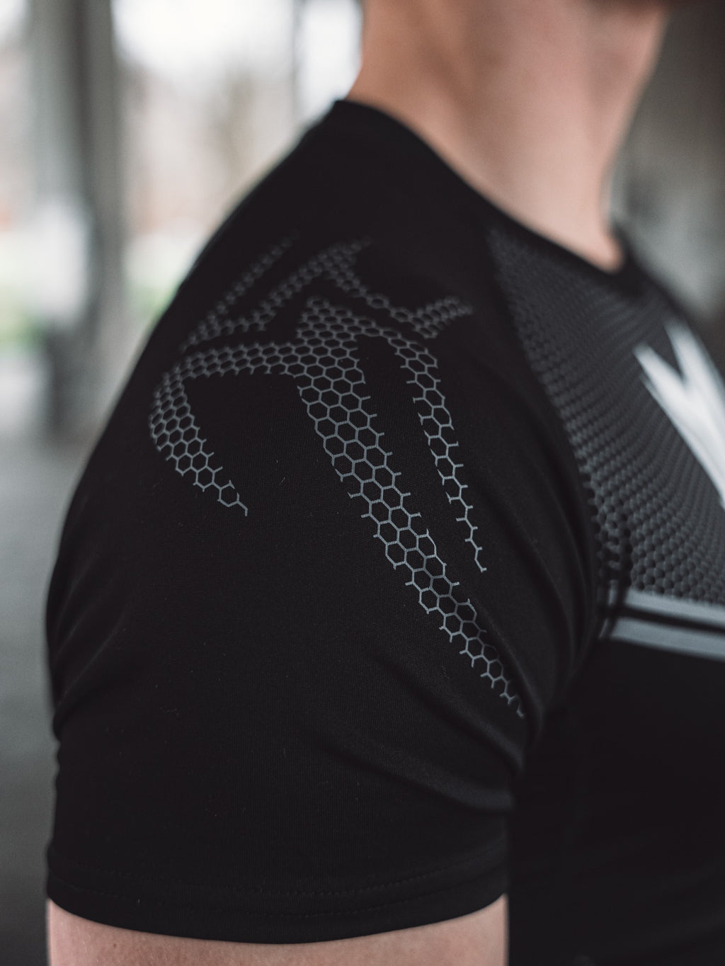 Compression Shirt Men-Fitness Gym Shirt – Zwart / Black | V-Mont
